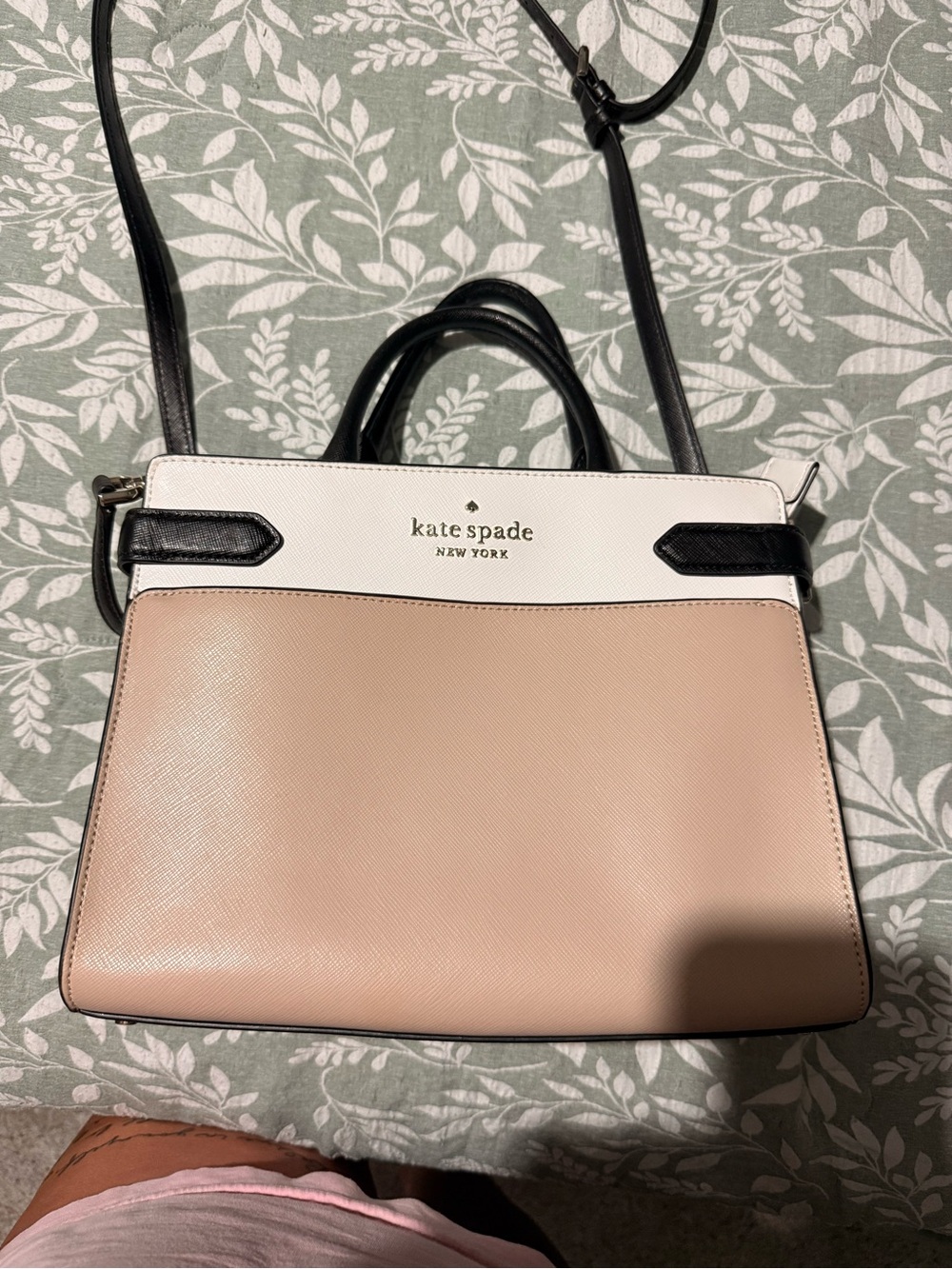 kate spade Two-Tone Pink, White & Black Satchel